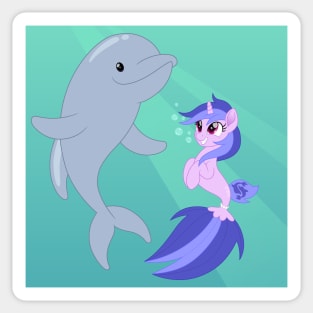 Sea Swirl seapony scene Sticker